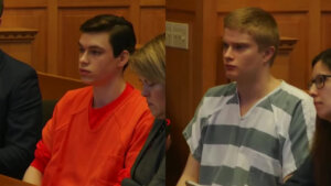 Willard Miller (L) and Jeremy Goodale (R) appear in court