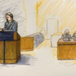 Lori Vallow Daybell's attorney in a courtroom sketch.