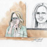 Courtroom sketch of Samantha Gwilliam