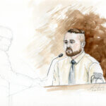 Courtroom sketch of Colby Ryan