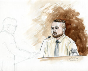 Courtroom sketch of Colby Ryan