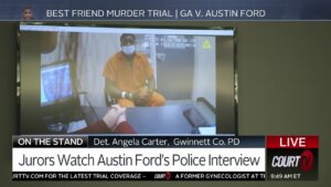 Austin Ford is interviewed by police.
