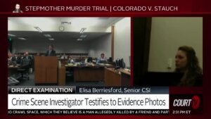 Elisa Berriesford testifies in court.