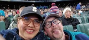 Photo of Leticia Martinez-Cosman and Brett Gitchel taken at seattle mariners game