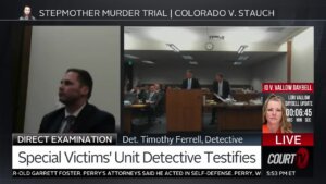 Detective Timothy Ferrell testifies in the trial of Letecia Stauch