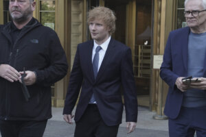 Ed Sheerhan walking out of federal court