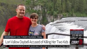 Photo of Tammy and Chad Daybell in front of a waterfall