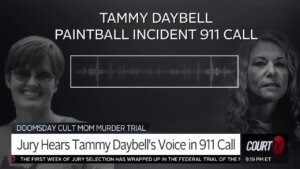 graphic showing tammy daybell's photo on the left and lori vallow daybell's photo on the right with text: 