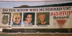 Billboard of victims in the East Mountain Murders