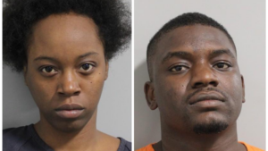Booking photos of Takesha Williams and Efram Allen, jr.