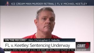Michael Keetley stands for his sentencing.