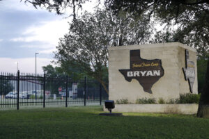 Dawn breaks at the Federal Prison Camp in Bryan, Texas