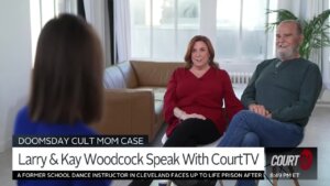 Court TV's Chanley Painter interviews Kay and Larry Woodcock.