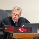 Latah County Judge John C. Judge presides over an arraignment hearing for Bryan Kohberger