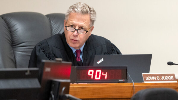 Latah County Judge John C. Judge presides over an arraignment hearing for Bryan Kohberger