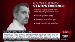 A graphic of the state's closing argument in the Family Feud Murder Trial.