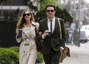 Danny Masterson and his wife Bijou Phillips arrive for closing arguments