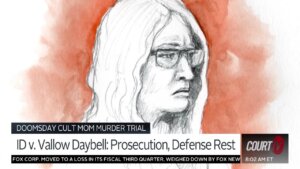 Sketch of Lori Vallow Daybell in court on 5/9/23.