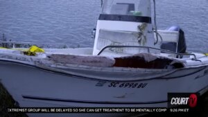 Photo of damaged boat