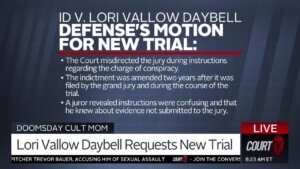 graphic of lori vallow daybell motion