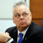 Scot Peterson listens to closing arguments in his trial.