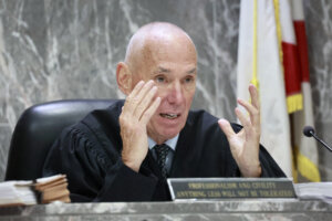 Broward Circuit Judge John J. Murphy lll presides over the double murder trial for Jamell Demons