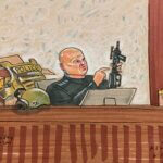 courtroom sketch of Pittsburgh SWAT Officer Timothy Matson