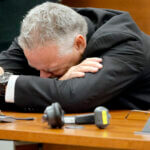 Former Marjory Stoneman Douglas High School School Resource Officer Scot Peterson reacts as he is found not guilty.