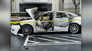car on fire in Orlando