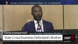 Darryl Rudolph's brother on cross-examination.