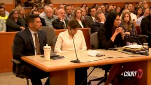 Kouri Richins sits between her attorneys after being denied bail