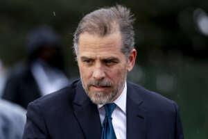 Hunter Biden speaks to guests during the White House Easter Egg Roll