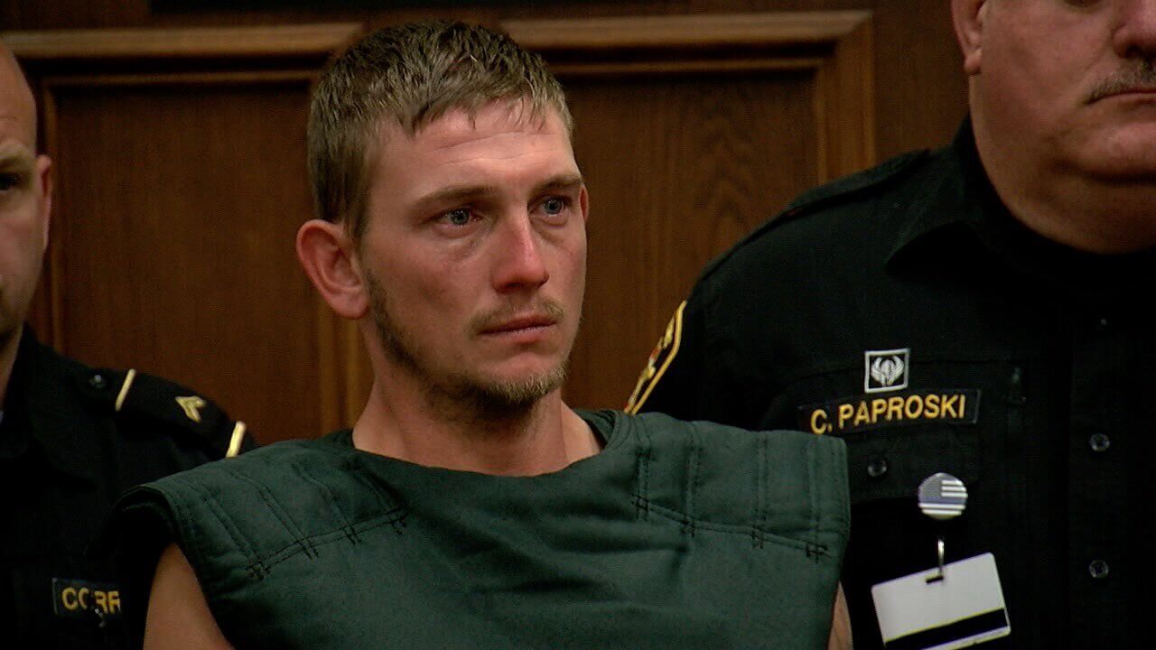 Chad Doerman appears in court in a protective vest