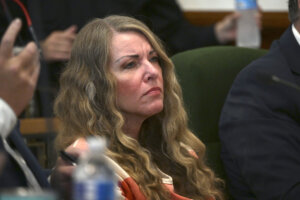 Lori Vallow Daybell sits during her sentencing hearing.