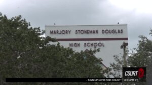 Exterior sign of Marjory Stoneman Douglas High School