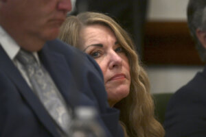 Lori Vallow Daybell sits during her sentencing hearing.