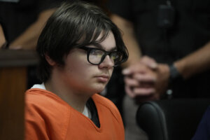 Ethan Crumbley sits in court, Thursday, July 27, 2023.