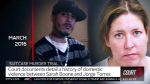 Split screen of Jose Torres and Sarah Boone.