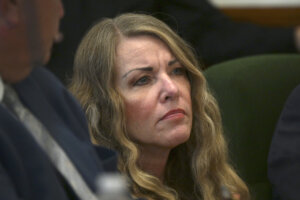 Lori Vallow Daybell sits during her sentencing hearing.