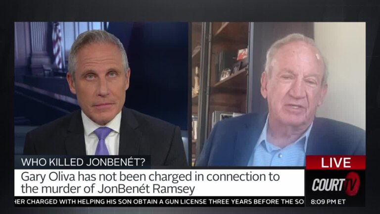 split screen with Vinnie Politan on the left and John Ramsey on the right