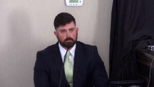 Corporal Chad McDowell of the Colleton County Sheriff's Office takes the stand