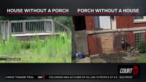 A house without a porch and a porch without a house.