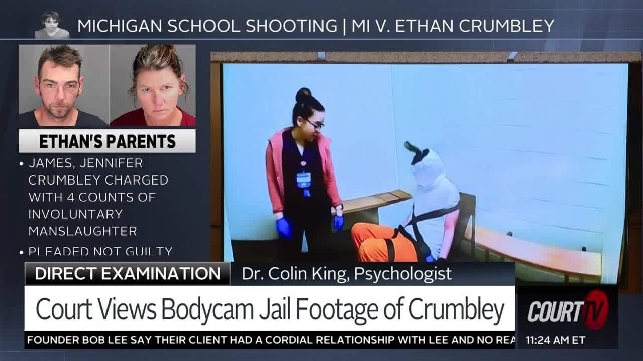 Court Views Jail Footage Of Ethan Crumbley Court Tv Video