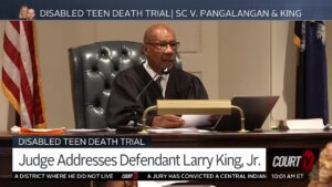 Judge Newman addresses Rita Pangalangan and Larry King Jr.