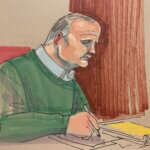 courtroom sketch of Robert Bowers