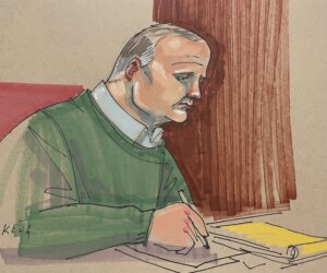 courtroom sketch of Robert Bowers