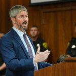 Assistant Prosecutor David Williams cross-examines Dr. Colin King.