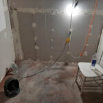 The interior of a makeshift cinderblock cell in Klamath Falls, Ore.