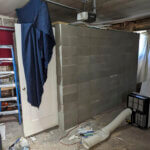 The interior of a makeshift cinderblock cell in Klamath Falls, Ore.