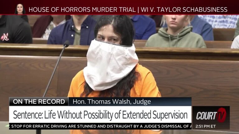 Taylor Schabusiness at sentencing.